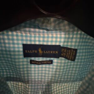 Ralph Lauren Teal Checkered Shirt